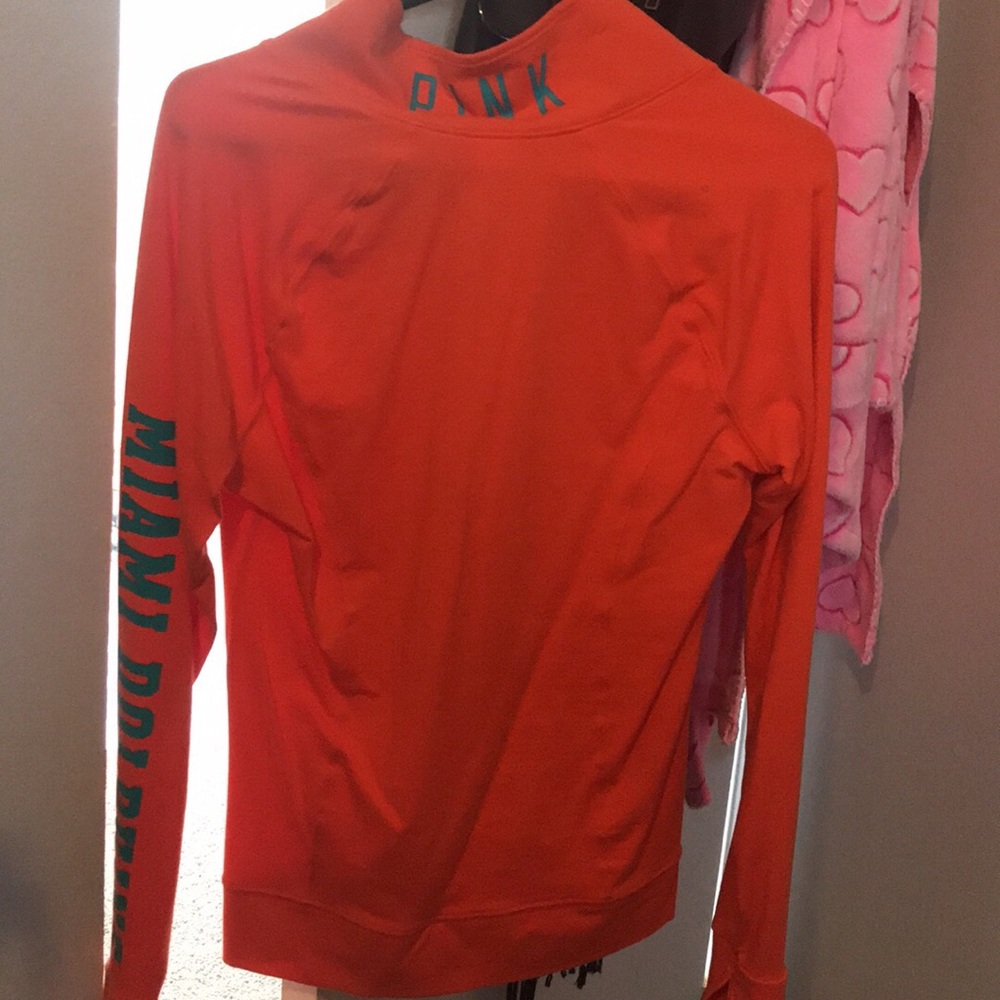 Miami dolphins Pink jacket/hoodie with half zipper - Picture 2 of 2
